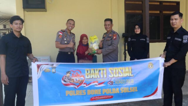 Sambut HUT ke-75 Humas Polri, Polres Bone Hadir Berbagi dan Peduli kepada Masyarakat